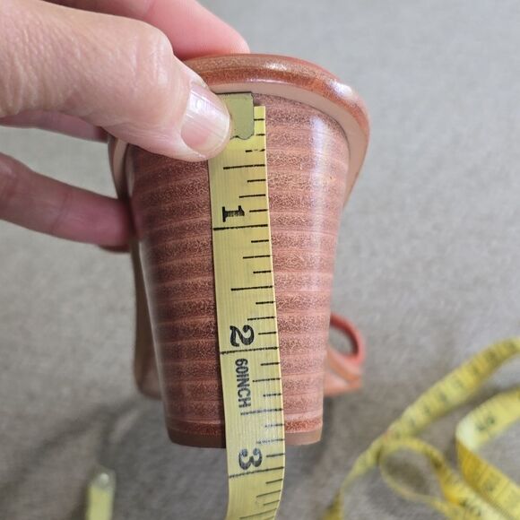 Kaanas Leather Brick Red Square Toe Wedge Sandals - Size 9 - Picture 13 of 15